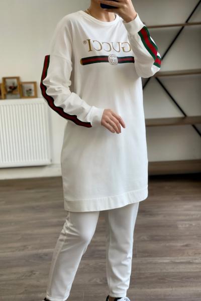 1848 Gucci penye tunik beyaz