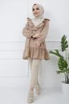 1861 dantelli tunik Vizon
