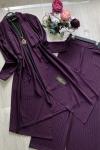 535 UMS ASİMETRİK KAŞKORSE 3lü takım mor