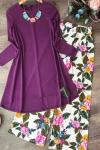 Alt Çiçekli Takım Mor UMS614