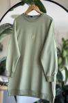 Armalı kol yaka ribanalı Tunik Yeşil DST2015