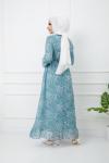 Astarlı şifon Elbise Mint  HBS1172