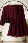 Astarlı flok takım Bordo TB8077