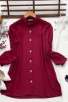 Ayrobin gömlek tunik  Bordo   TBT3053