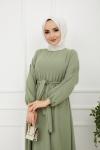 Ayrobin Kumaş Kiloş Elbise mintYeşil TBT898