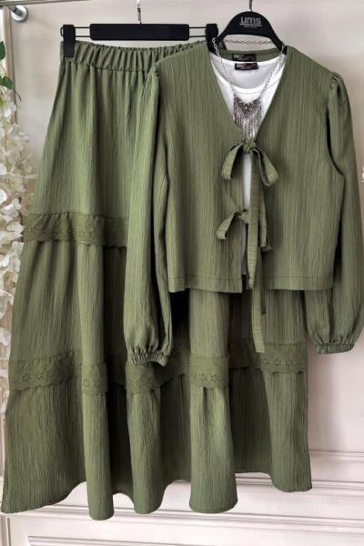 Bağlamalı etek Blüz Takım Blüz UMS50259