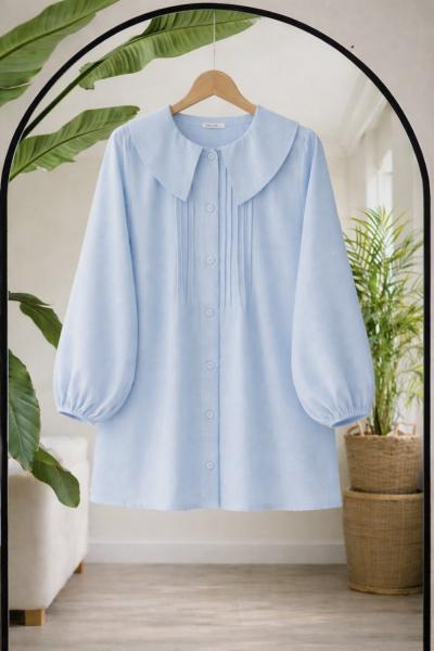 Balık yaka önü Dikiş Detaylı tunik  Bebemavi BK9545
