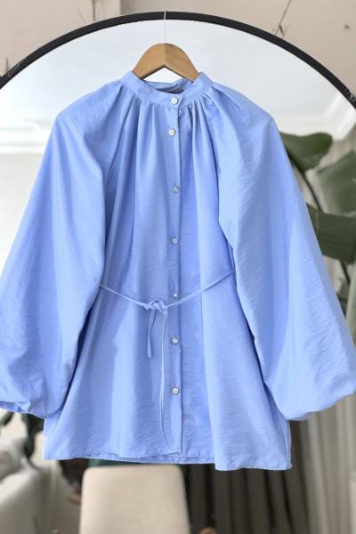 Balon kol  kuşaklı   Tunik Bebemavi NEW6047