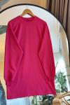 Balon kol İki iplik Tunik Fuşya ADY30207