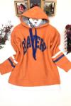 baskılı  garnili Sweatshirt Turuncu SLT1276