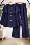 Bebe Yaka düğmeli Takım Lacıvert TCN40161