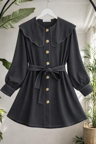 Bebeyaka  Kuşaklı Tunik Antrasit TCN40159