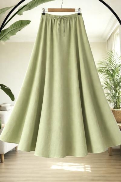 Bel lastikli keten  Etek Yeşil SLT30367