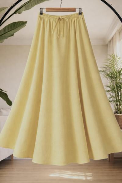 Bel lastikli keten  Etek sarı SLT30367