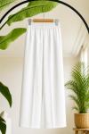 Bel lastikli Bolpaça Pantolon Beyaz SL2072