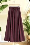 Bel lastikli cepli etek pantolon Bordo TB6514
