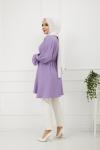 Bel Lastikli kiloş Tunik Lila Tbt891