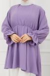 Bel Lastikli kiloş Tunik Lila Tbt891