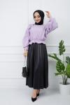 Bel lastikli Blüz Lila  SLT981