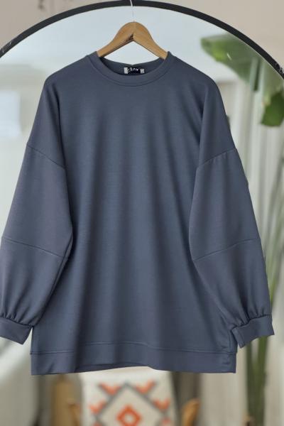 Beyzik Ovorsize Oysh Tunik Antrasit  NV4531