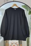 Beyzik Ovorsize Oysh Tunik Siyah  NV4531