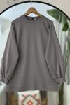 Beyzik Ovorsize Oysh Tunik Vizon NV4531