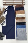 Bolpaça dabil krep kumaş pantolon lacivert FİX1591