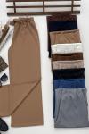 Bolpaça dabil krep kumaş pantolon Camel    FİX1591