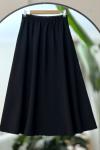 Cepli  Bel Lastikli Gabardın etek Siyah SLT30340