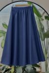 Cepli  Bel Lastikli Gabardın etek Lacivert SLT30340