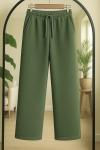 Cepli Bol Paca Üçiplik şardonlu Pantolon Yeşil  SLT8042