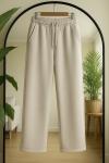 Cepli Bol Paca Üçiplik şardonlu Pantolon Taş SLT8042