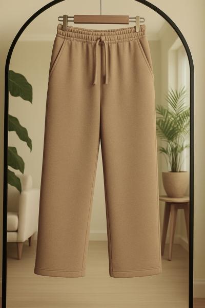 Cepli Bol Paca Üçiplik şardonlu Pantolon Camel SLT8042