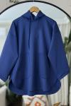 Cepli Kapşonlu  Tunik Lacivert BK9013
