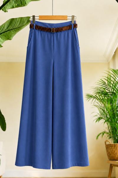 Çepli kemerli  Bolpaça Pantolon indigo HBS9040