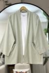 Cepli kuşaklı kimono Ceket mint SLT8029