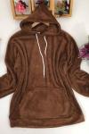 Cepli peluş sweatshirt  Tarçın SLT1285