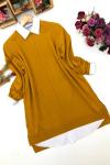 Cepli Triko Tunik  Sarı Htn783