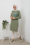 Cepli Triko Tunik  yeşil  NFS14404