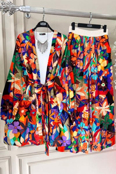 Çiçekli Kimona ikili Takım narçiçeğiUMS50176