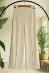 Çimalı  bel lastikli pantolon Bej SL9596