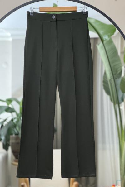 Çimalı Boru paça pantolon koyuyeşil SLT30516