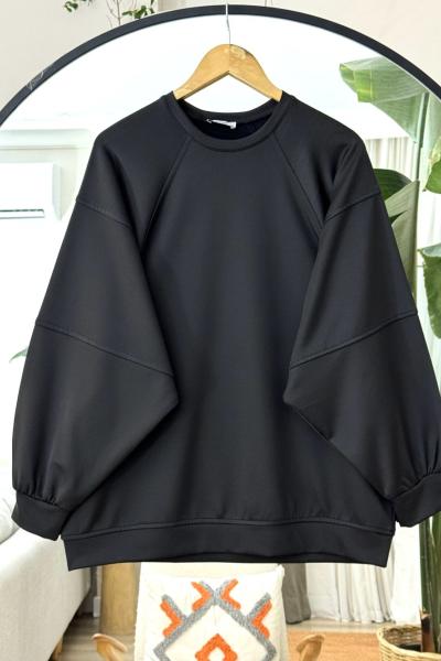 Çimalı Salaş Kol oyso Tunik Siyah BK9512