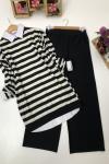 Çizgili Kaşkorse Takım Siyah HBS710