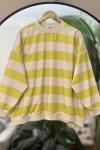 Çizgili oversize tunik Sarı SLT30352