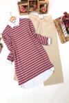 Çizgili Penye Tunik  Gültbt626