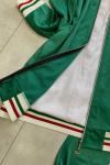Çizgili Ribanalı şardonlu vossi kumaş ikili takım yeşil  UMS1243