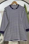 Çizgili Tunik Lacivert NV4532
