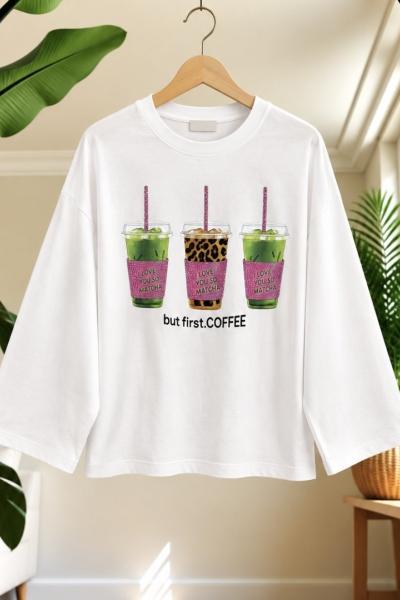 Coffee baskılı  blüz HT2714