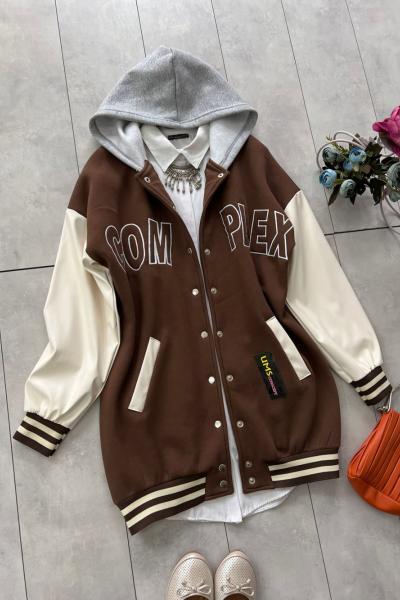 Complex kısa  ceket Kahve  UMS5016